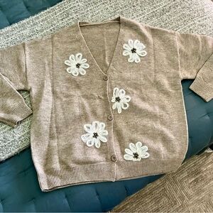 BRAND NEW Camel/Tan Cardigan Sweater.